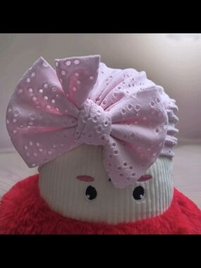 Koala Kids Pink Eyelet Bow Headband